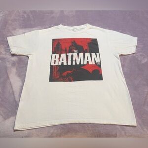 Batman White and Red Short Sleeve Tee